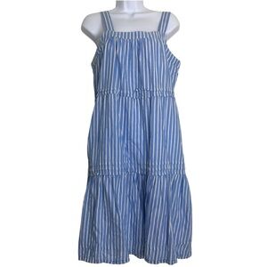 Pact Sunset Easy Cami Dress Medium Organic Cotton Striped